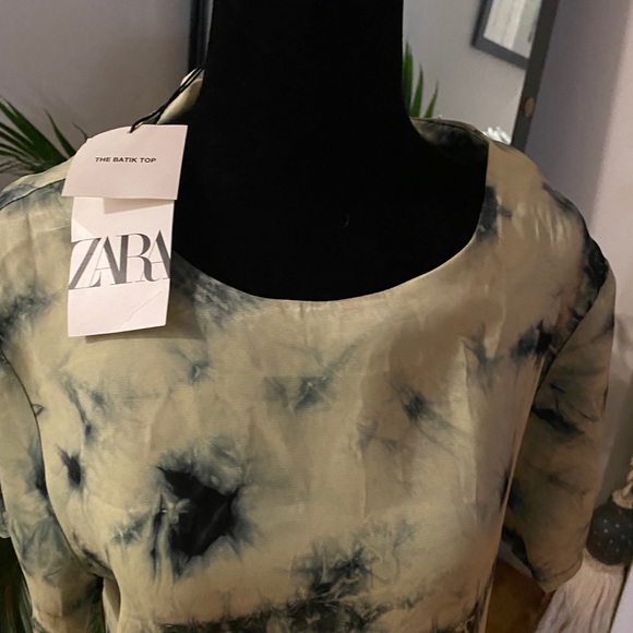 Tye- dye silk shirt dress small fit - Picture 2 of 3